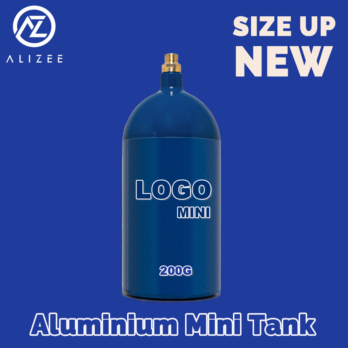 NEW 200g Aluminium Cylinder N2O Mini Tank Wholesale - Free OEM/ODM