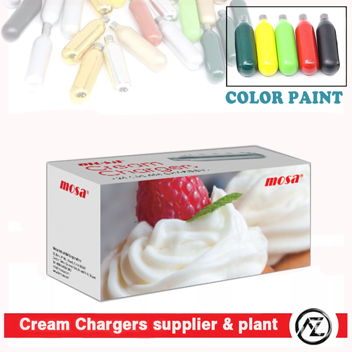 Cream charger color paint